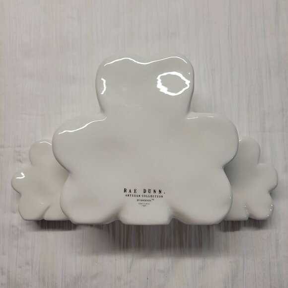Rae Dunn White Green Happy St. Paddy's Day Shamrock Ceramic Decor - Picture 3 of 7